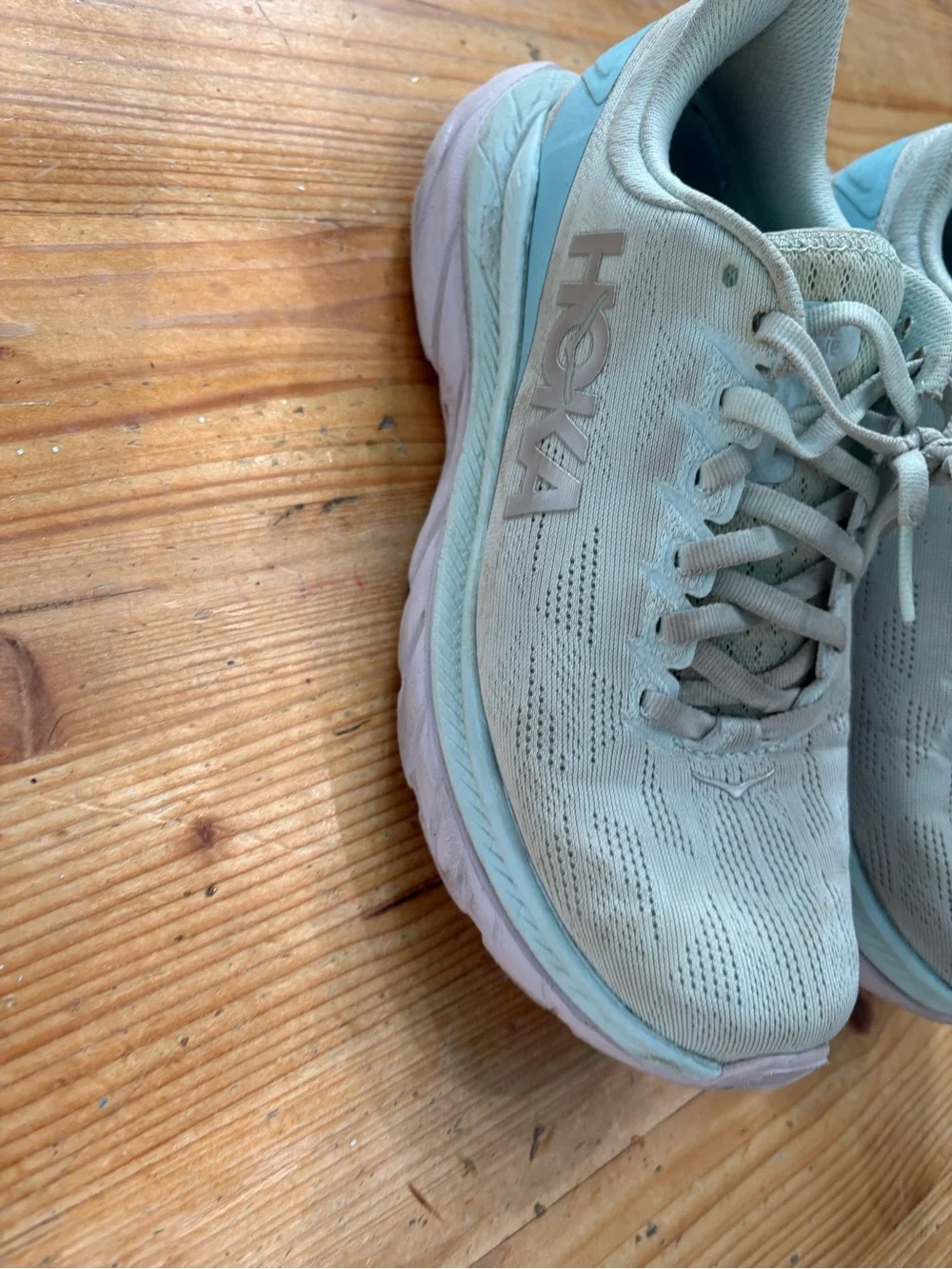 Hoka Mint Green Athletic Running Shoes
